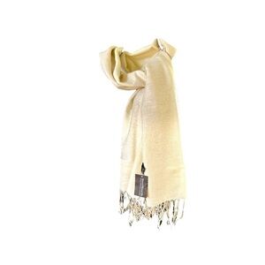 BONWORTH, NWT, WOMENS SCARF IN CREAM COLOR WITH 4” FRINGE. 71” X 27”